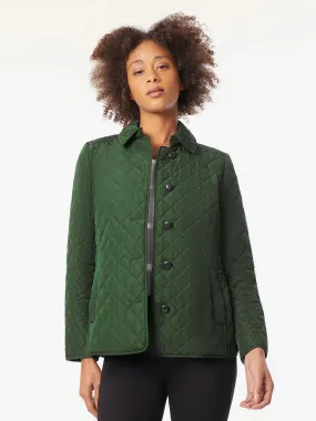 Petite Five-Button Quilted Jacket