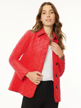 Petite Five-Button Quilted Jacket