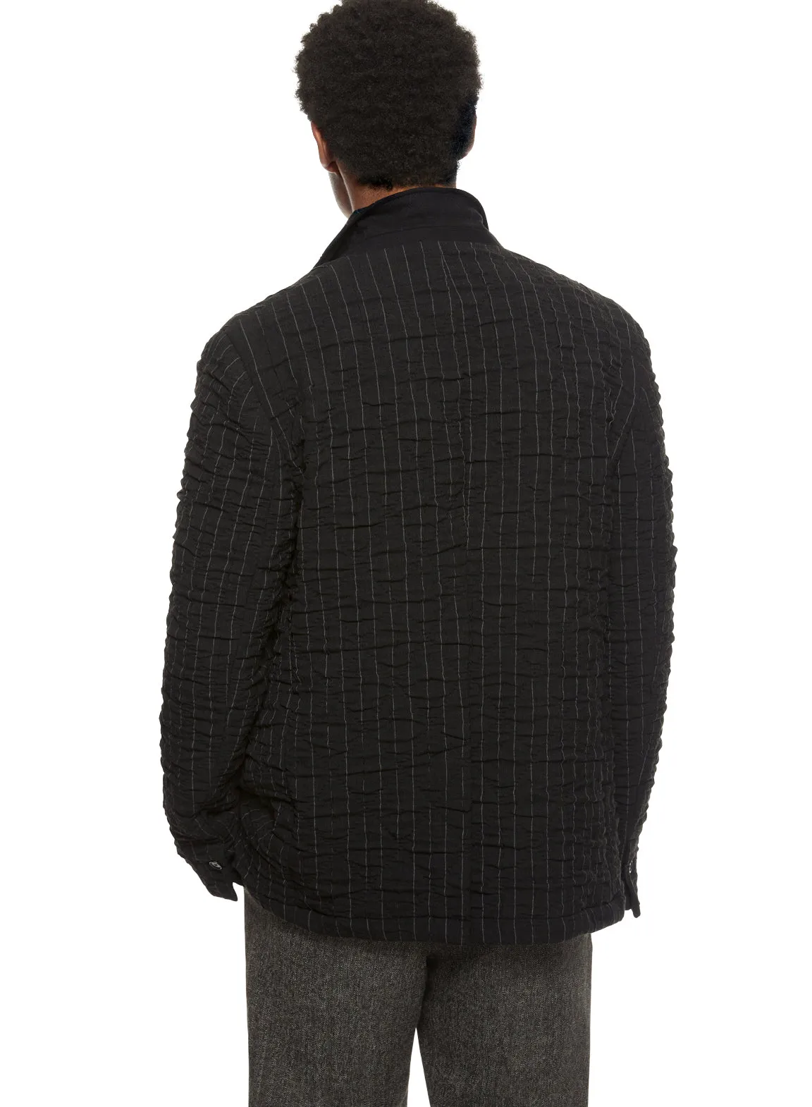 Pinstripe Crinkle Jacket