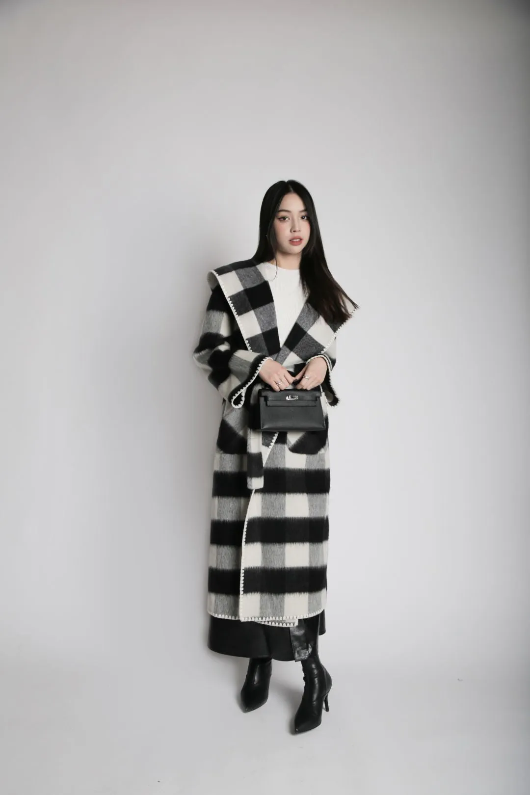 Plaid Wool Coat