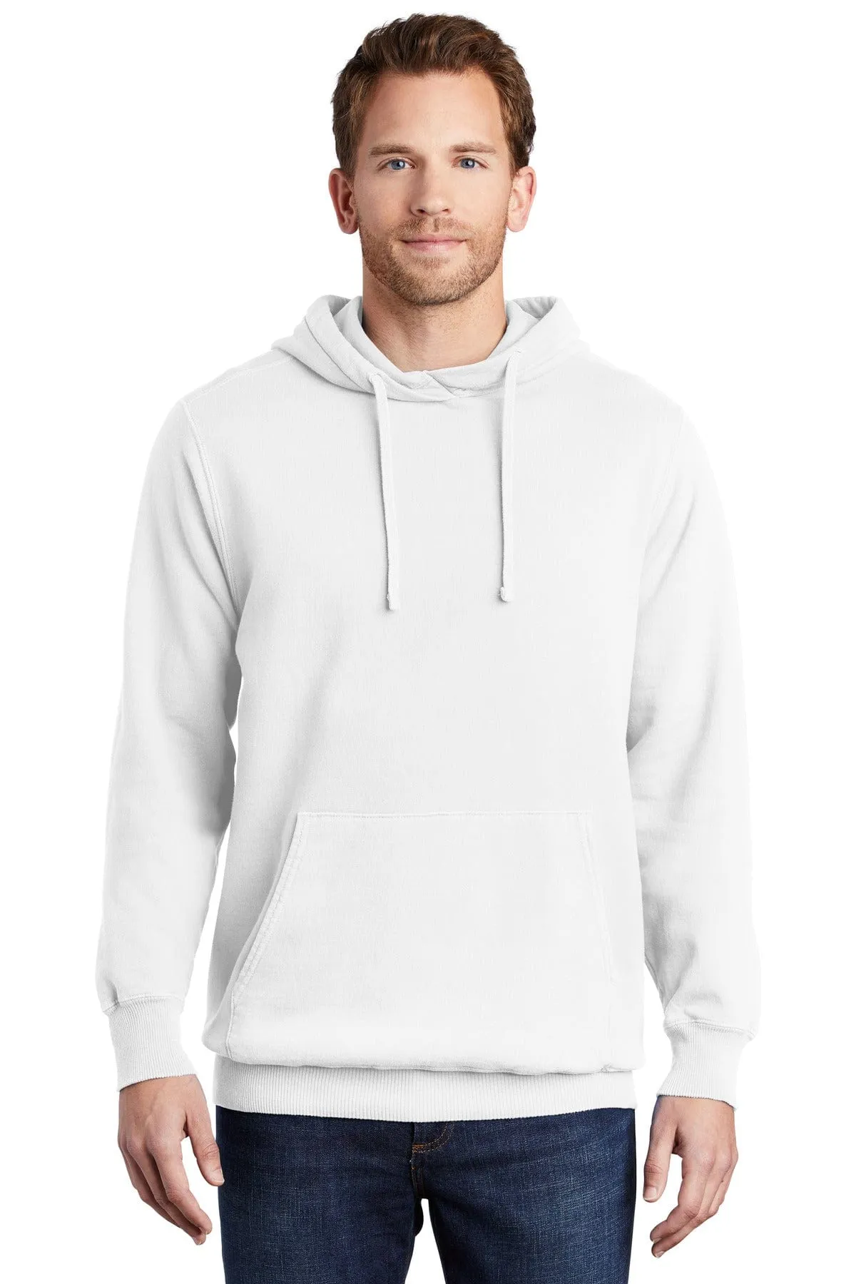 Port & Company PC089H: Beach Wash Garment-Dyed Pullover Hooded Sweatshirt