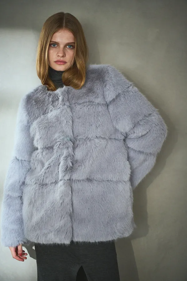 Pre-order Coco Faux Fur Coat <br>-Blue.gry-