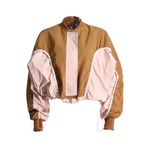 Pre Order:  Contrast Drawstring Oversized Bomber Jacket