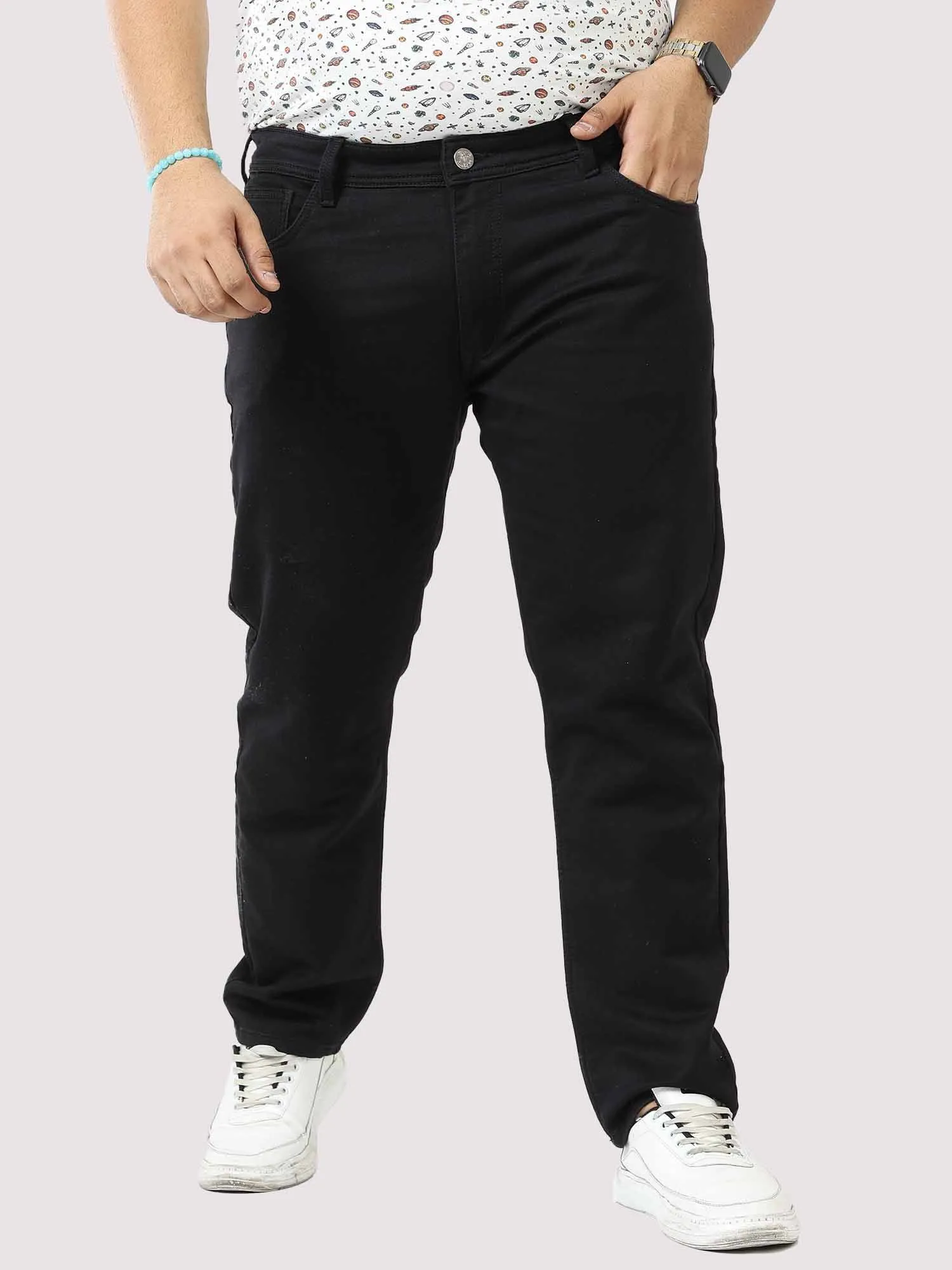 Premium Black Jeans Men's Plus Size