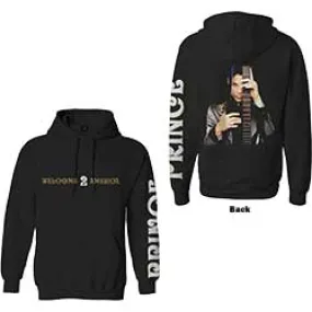 Prince Unisex Pullover Hoodie: Welcome 2 America (Back & Sleeve Print)