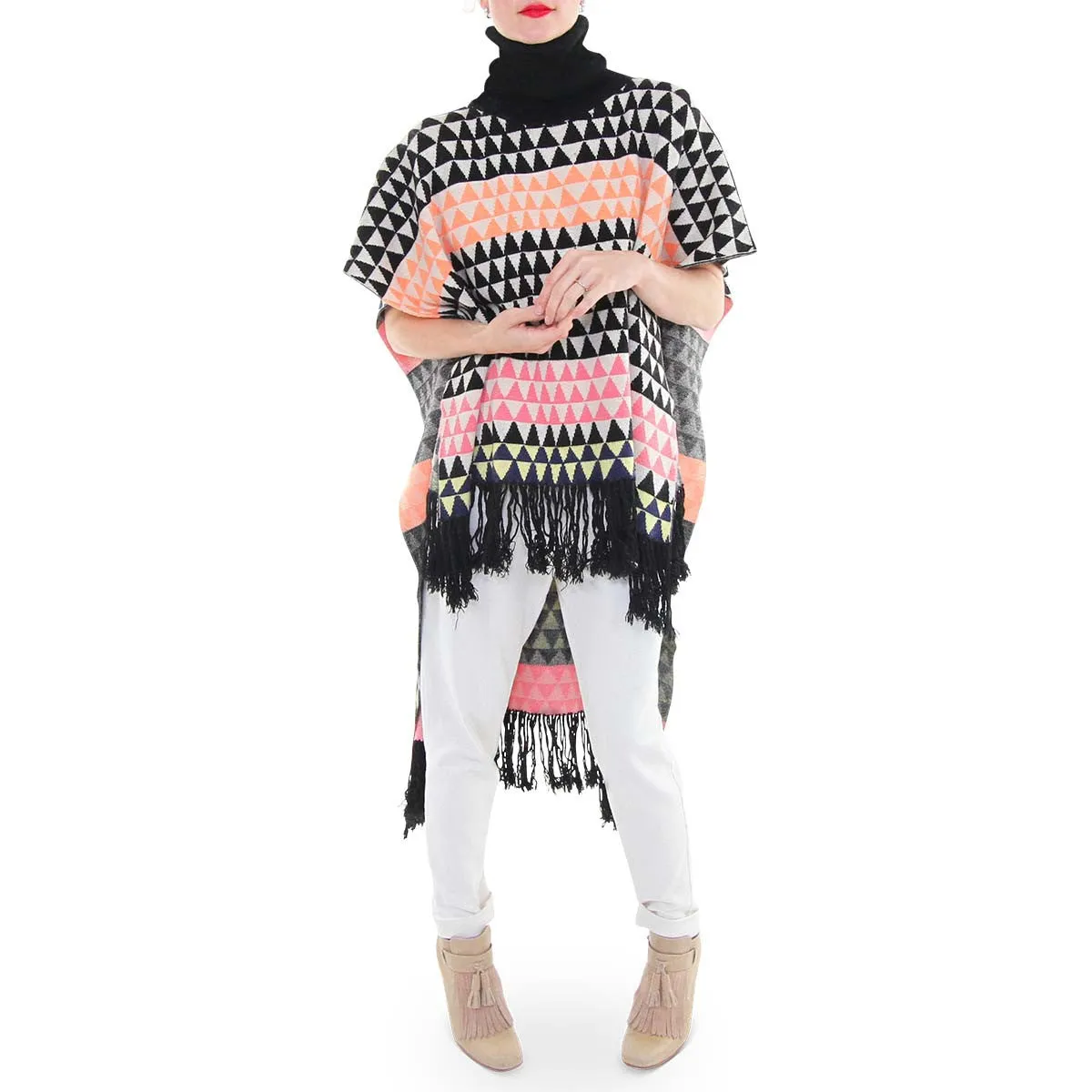 Pullover Turtleneck Poncho