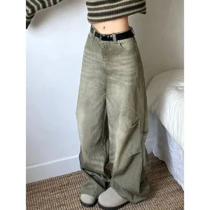 Punk Loose Wide Leg Casual Denim Pants