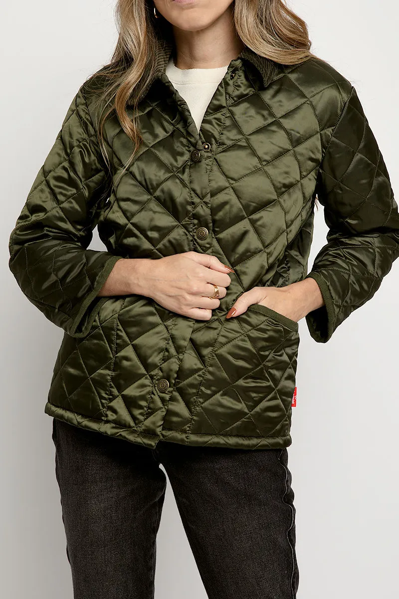 Quilted Jacket in Olive