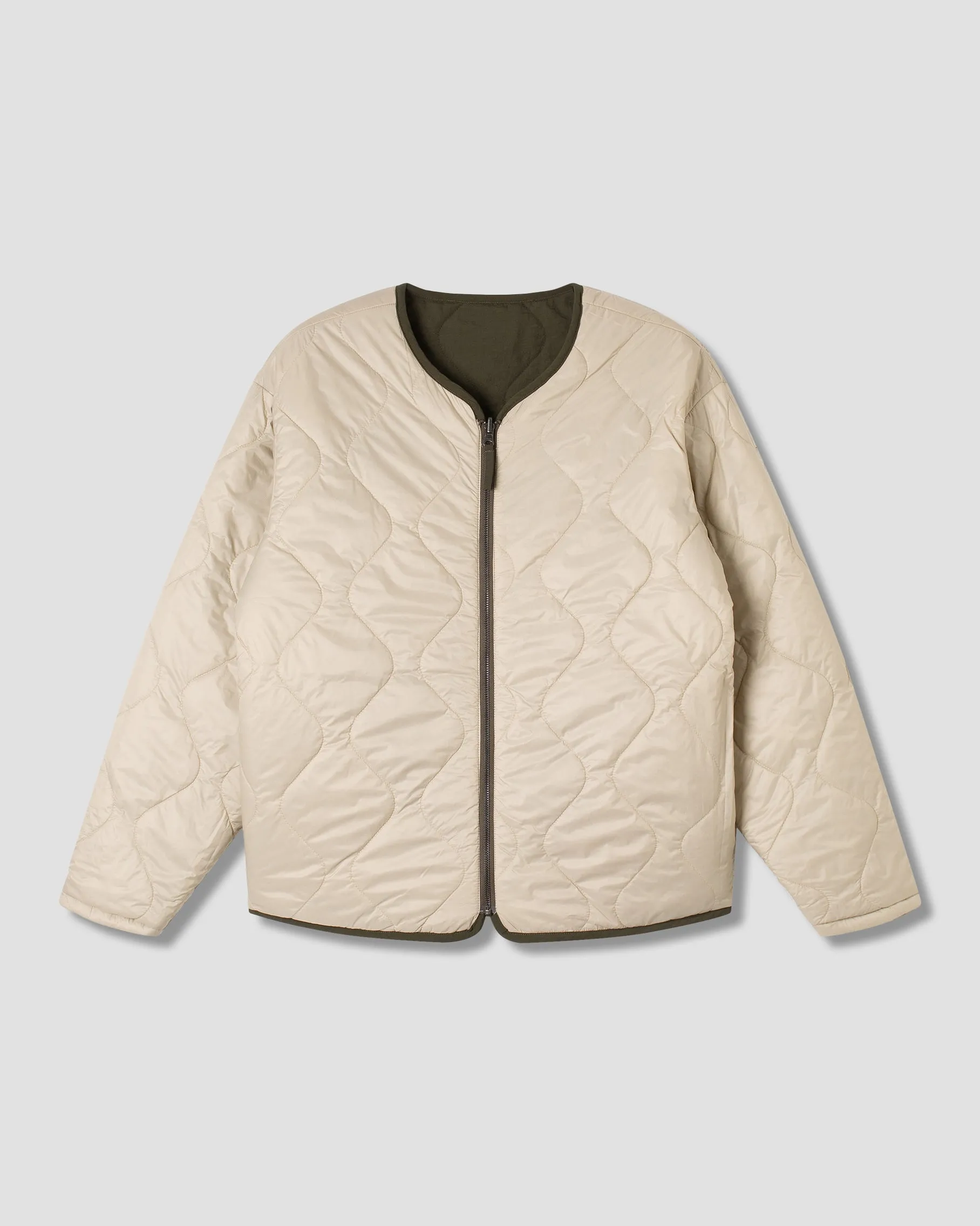 Quilted Liner Jacket (Olive Reversable)