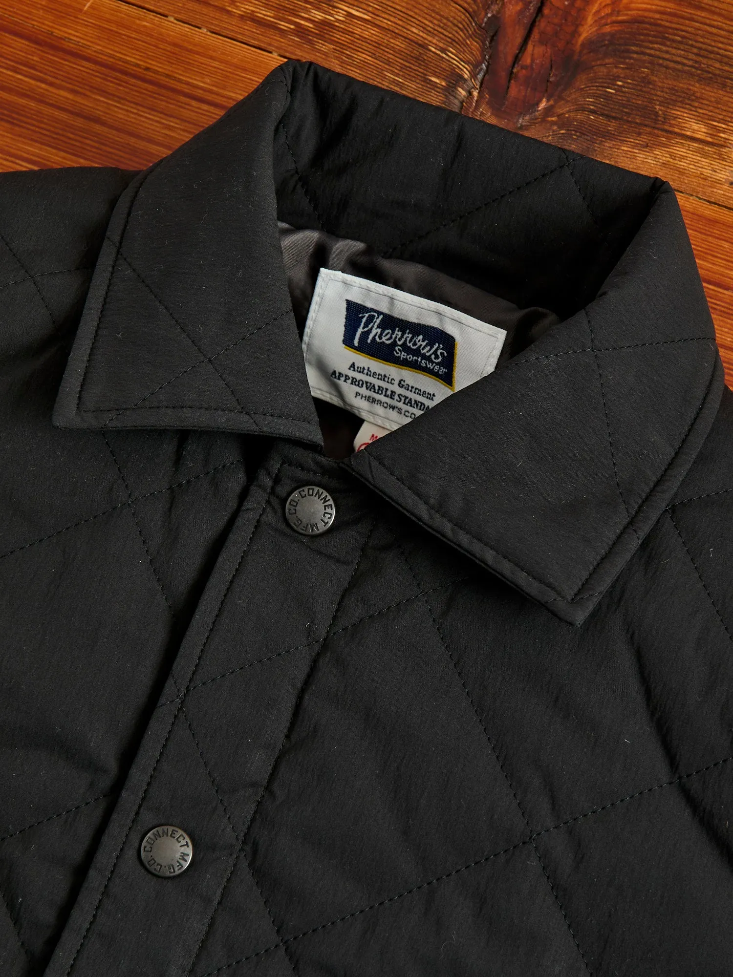 Quilted Overshirt Jacket in Black