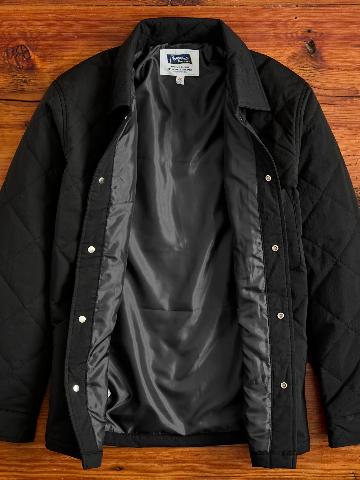 Quilted Overshirt Jacket in Black