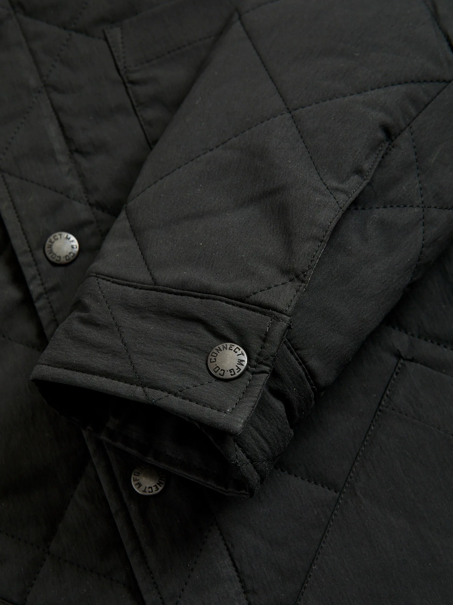 Quilted Overshirt Jacket in Black