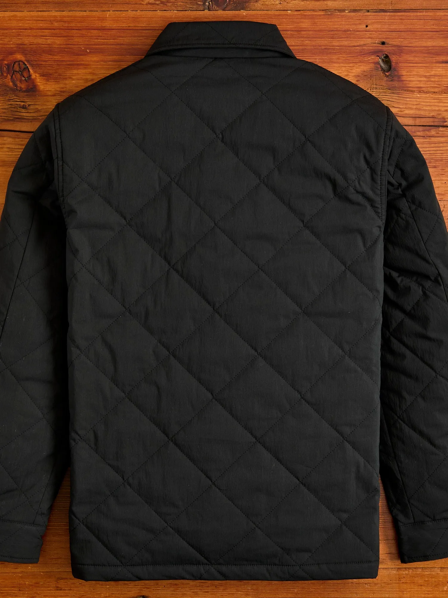 Quilted Overshirt Jacket in Black