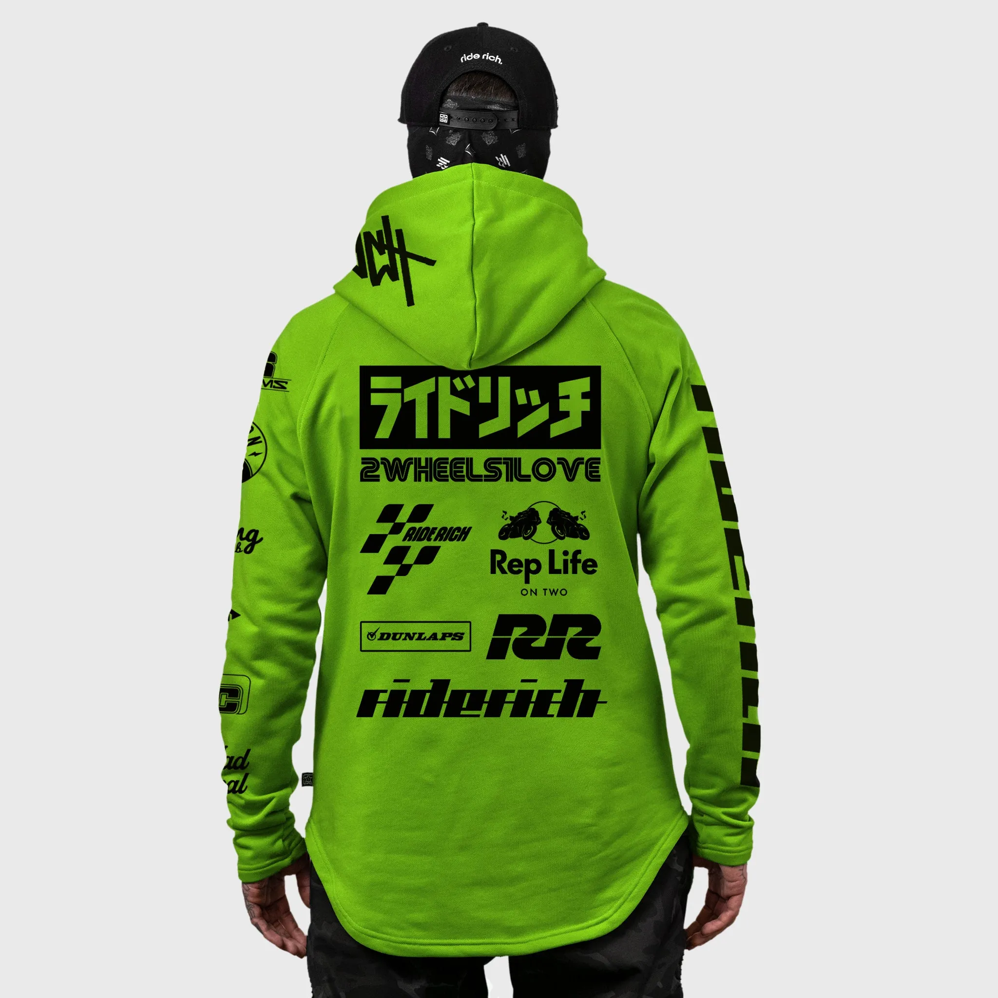 RR Racing Scoop Pullover Hoodie {Lime Green}