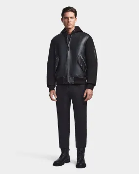 Rudsak Row Leather & Down Bomber