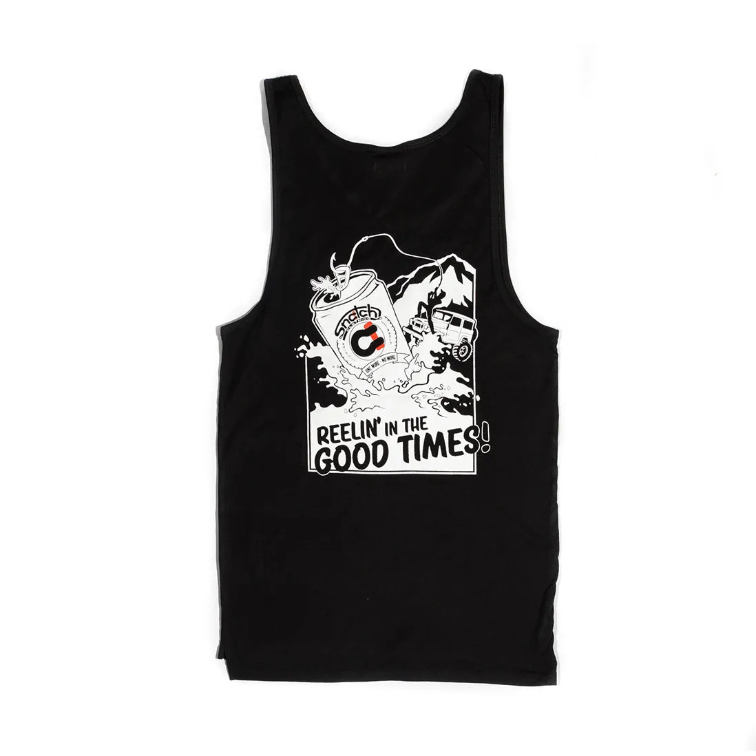 Singlet Graphic Print Reelin in the Good Times Black