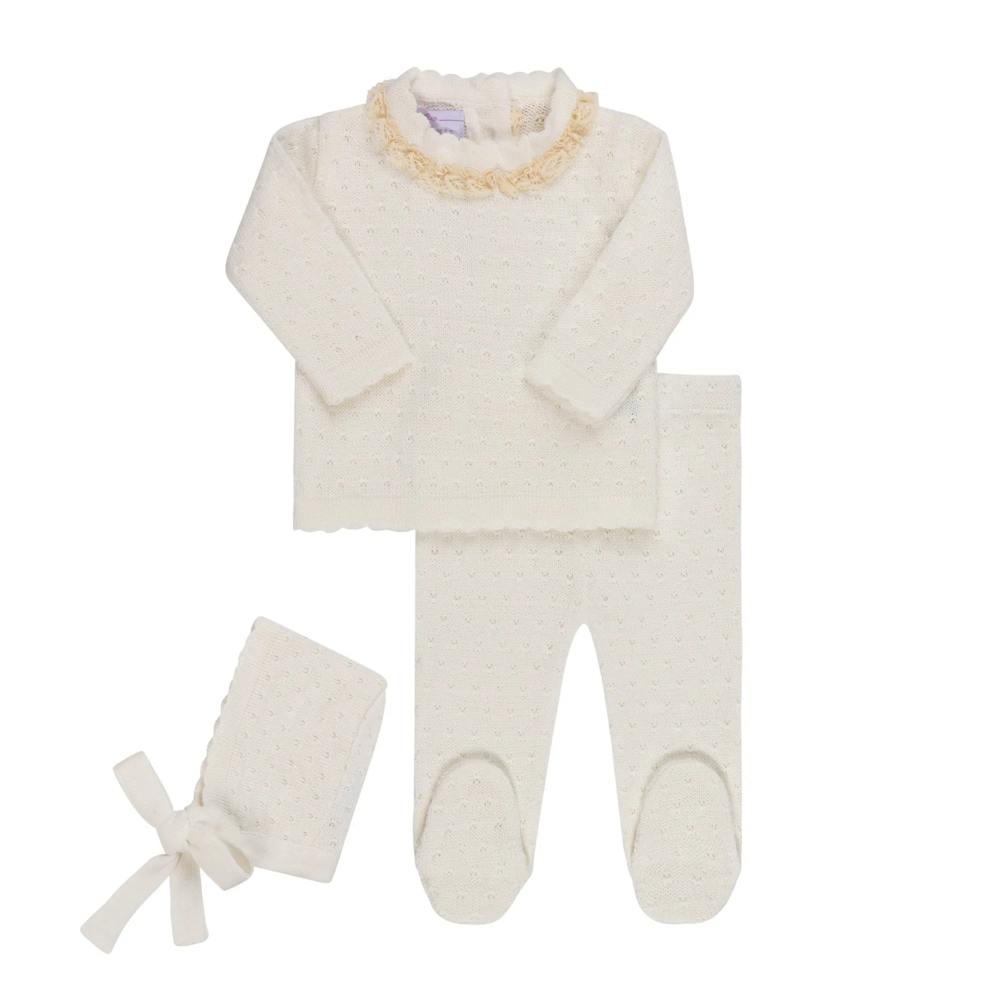 Sky Layette Set ~ Off White