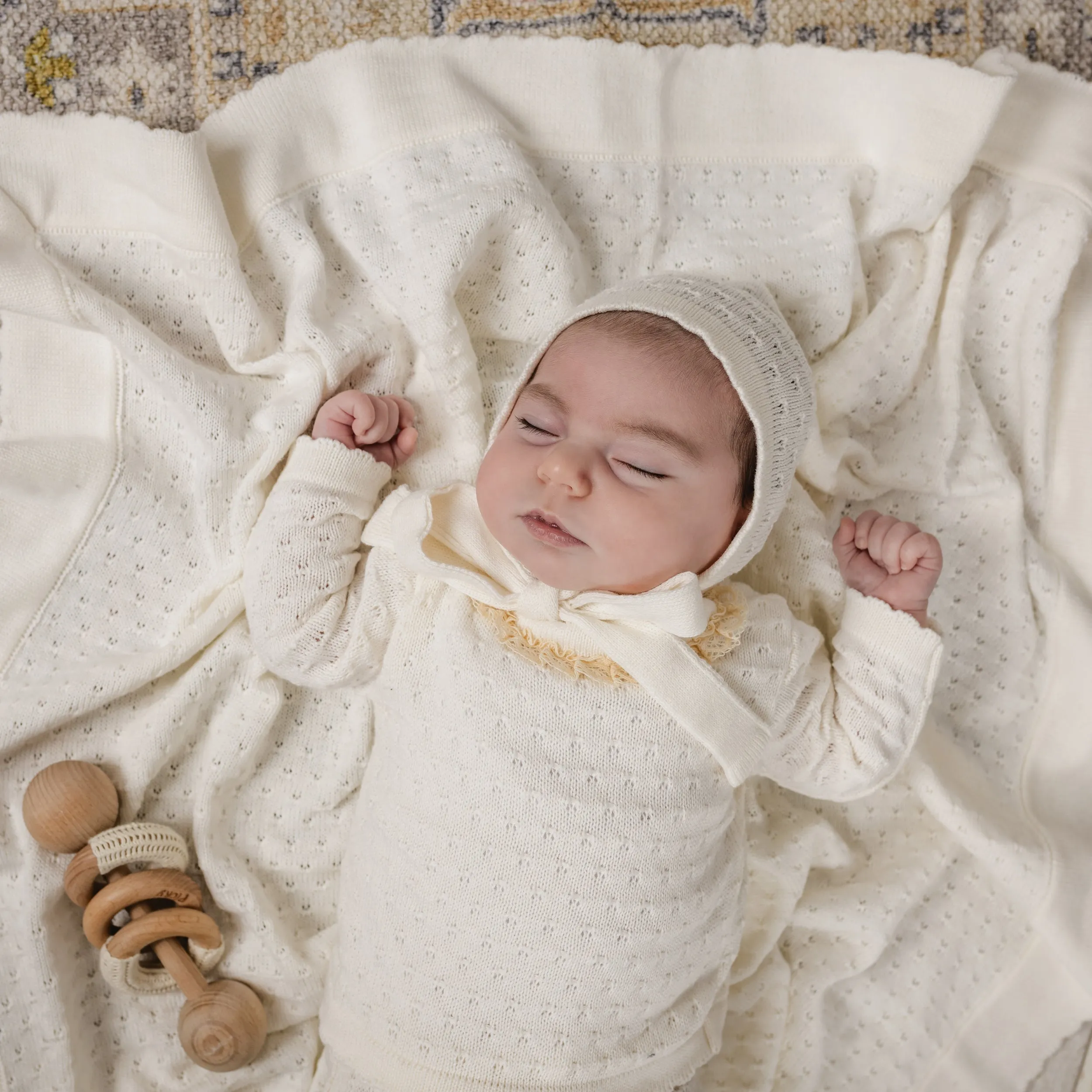 Sky Layette Set ~ Off White