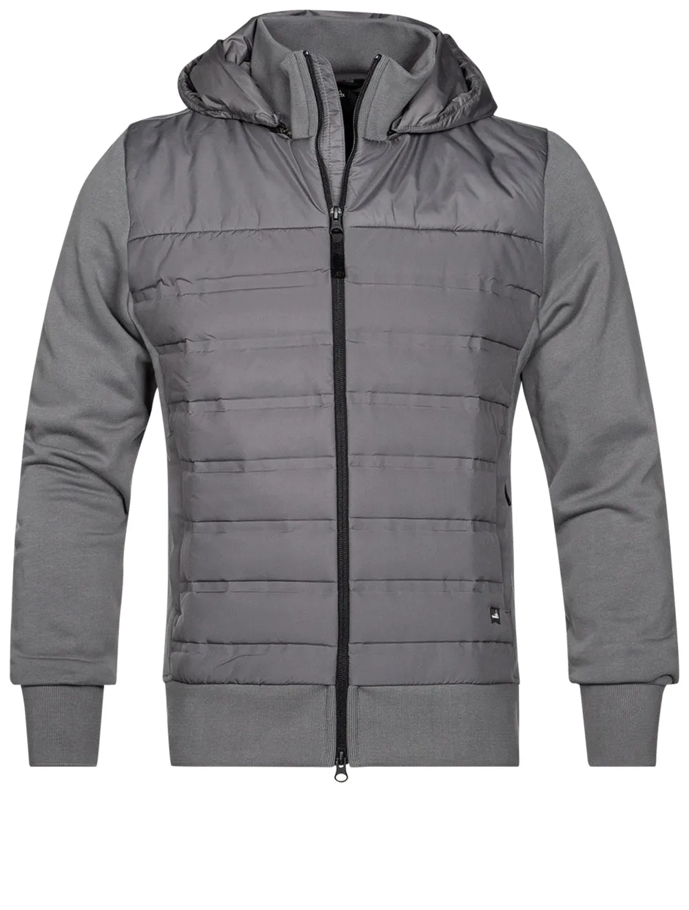 Smith Quilted Sweat Jacket Mid Grey