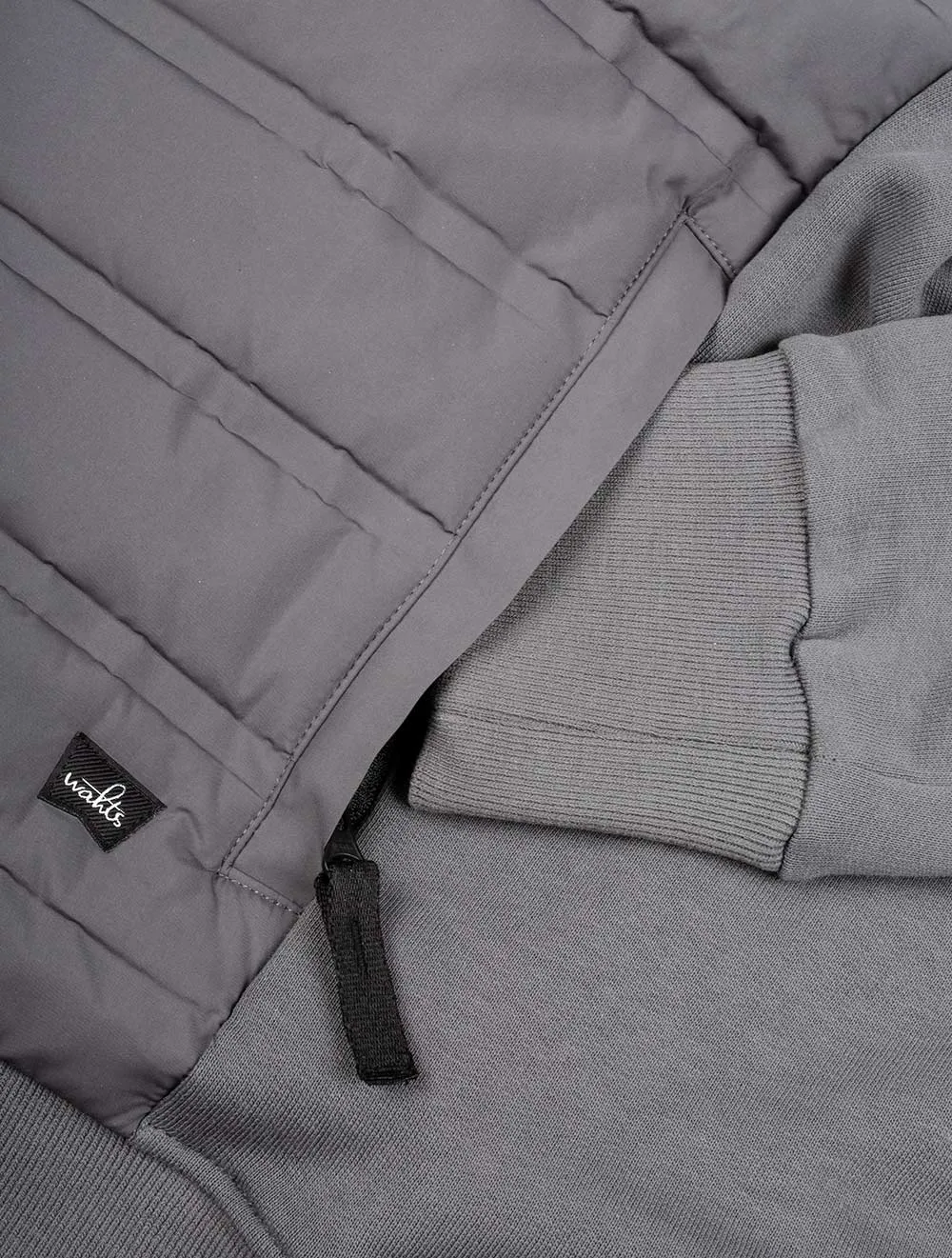 Smith Quilted Sweat Jacket Mid Grey