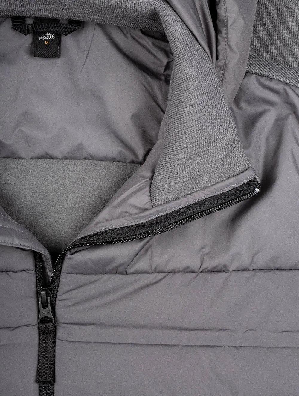 Smith Quilted Sweat Jacket Mid Grey