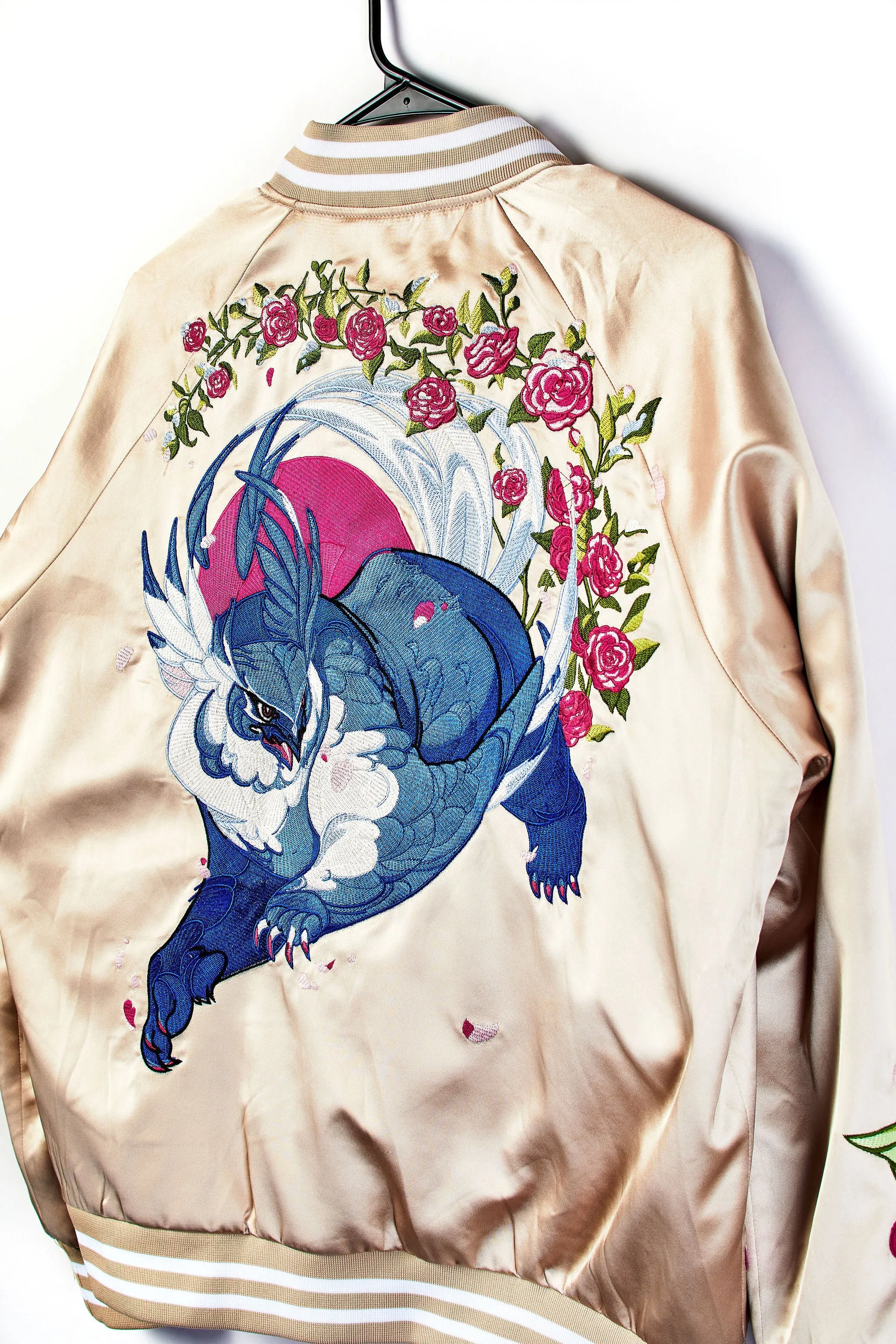 Snowy Owlbear Sukajan Bomber Jacket