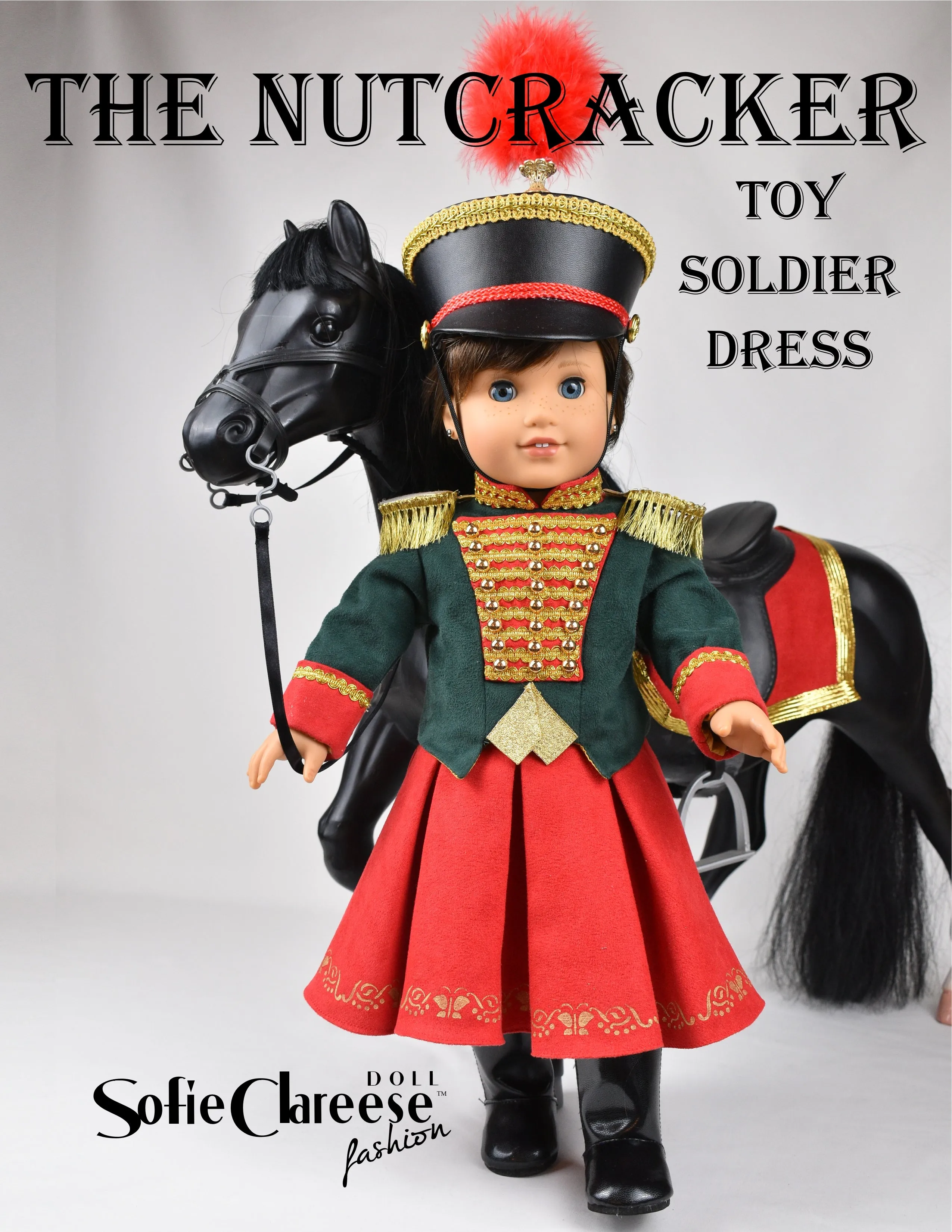 Sofie's Nutcracker Solider Dress 18 Inch Doll Sewing Pattern