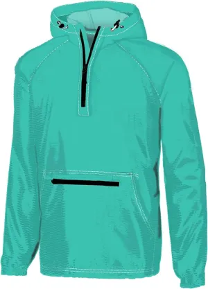 Southern Couture Quarter Zip Wind Breaker - Turquoise