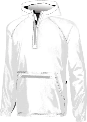 Southern Couture Quarter Zip Wind Breaker - White