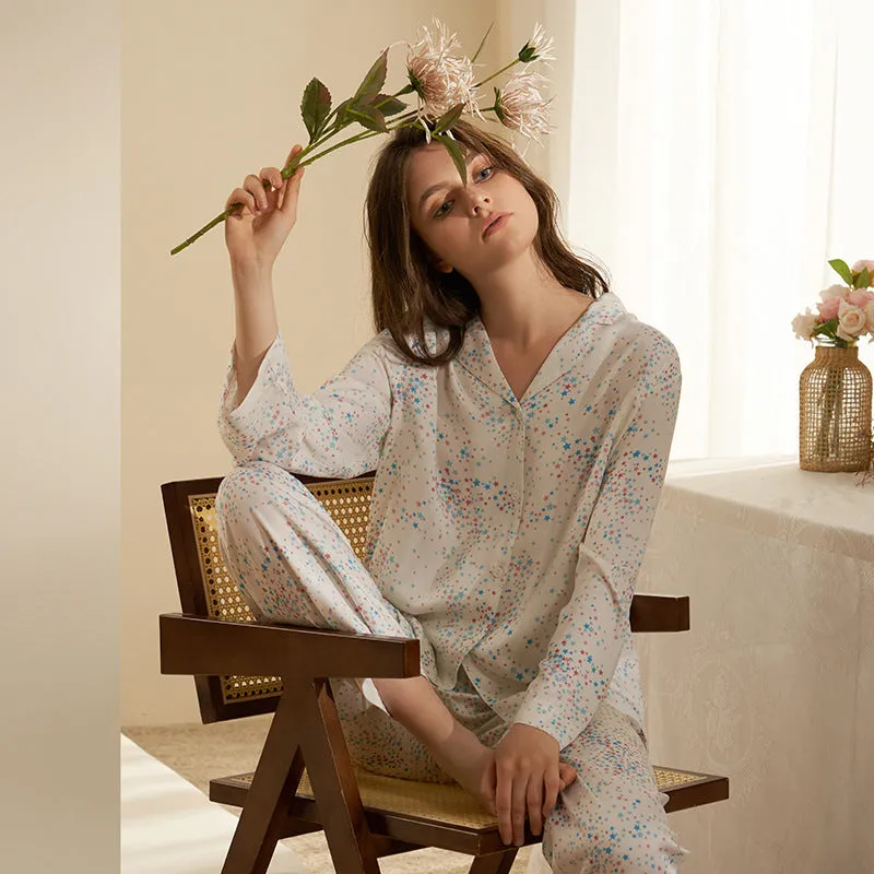 Spring And Autumn New Satin Pajamas Women's