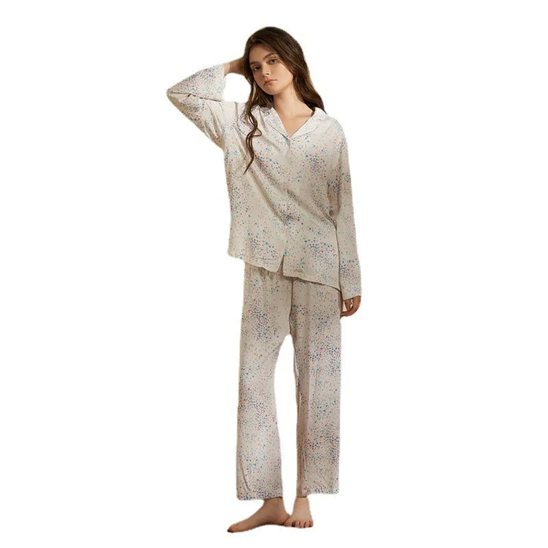 Spring And Autumn New Satin Pajamas Women's