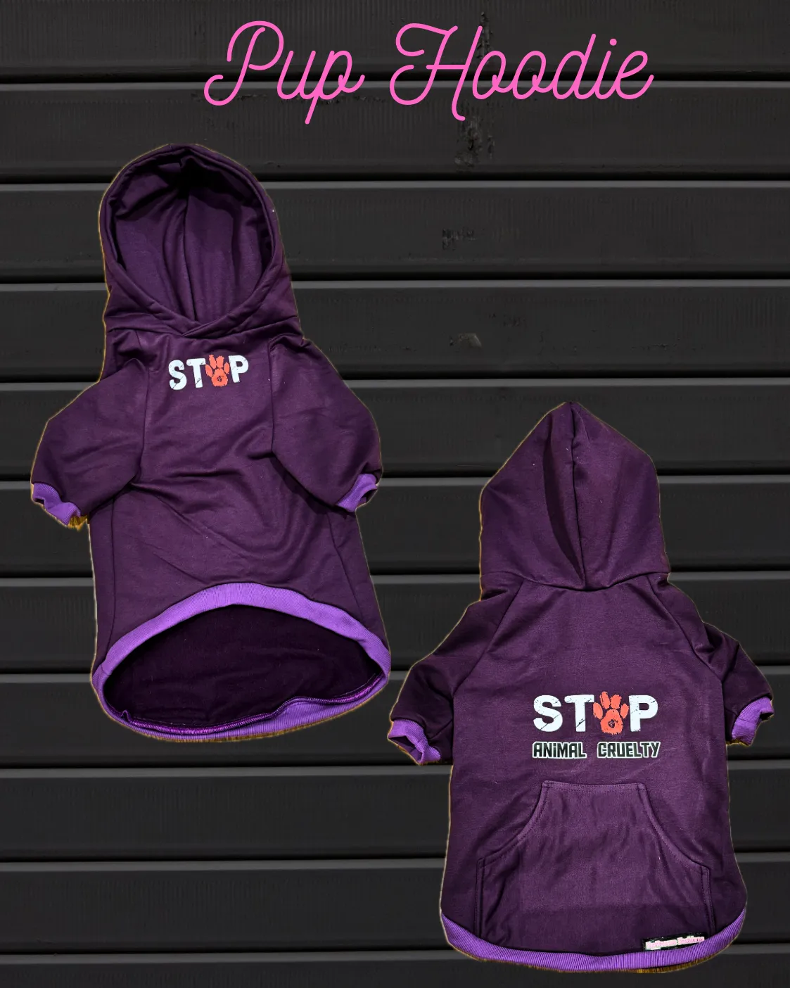 Stop Animal Cruelty Dog Hoodie (Made To Order)