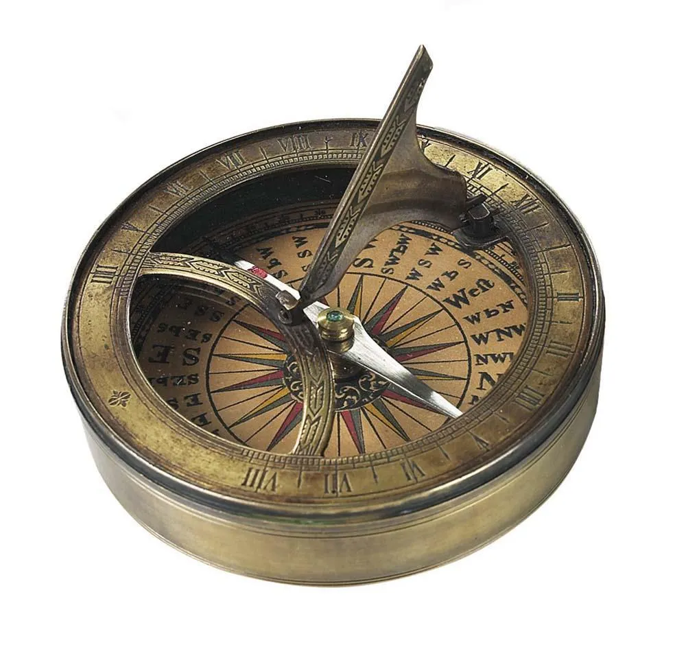 Test New 18th C. Sundial & Compass - No Lid by Authentic Models