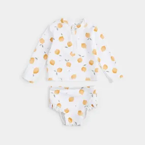 The Lemons Long-Sleeve Rashguard Swim Set - BABY