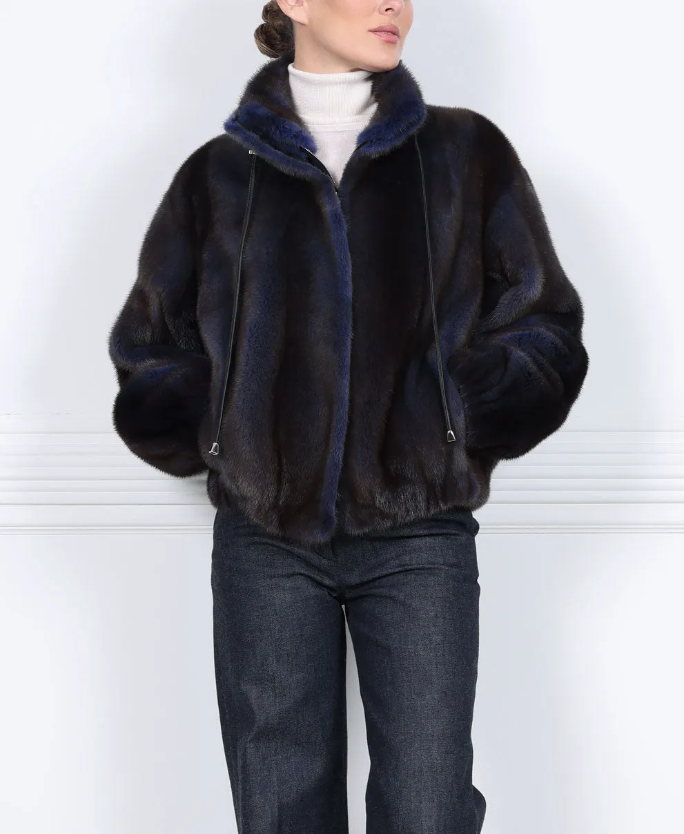 The Verdon Mink Bomber Jacket