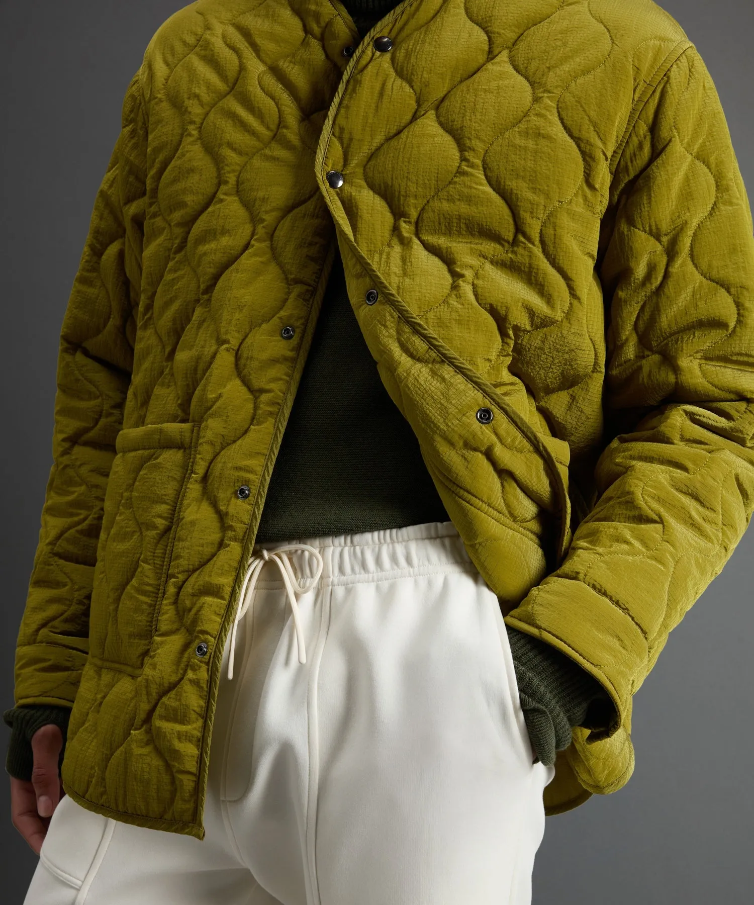 Todd Snyder X Woolrich Onion Quilted Jacket in Citron