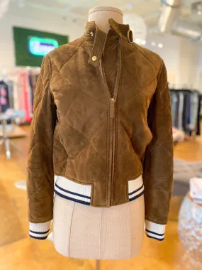 Tory Burch Suede Bomber Jacket