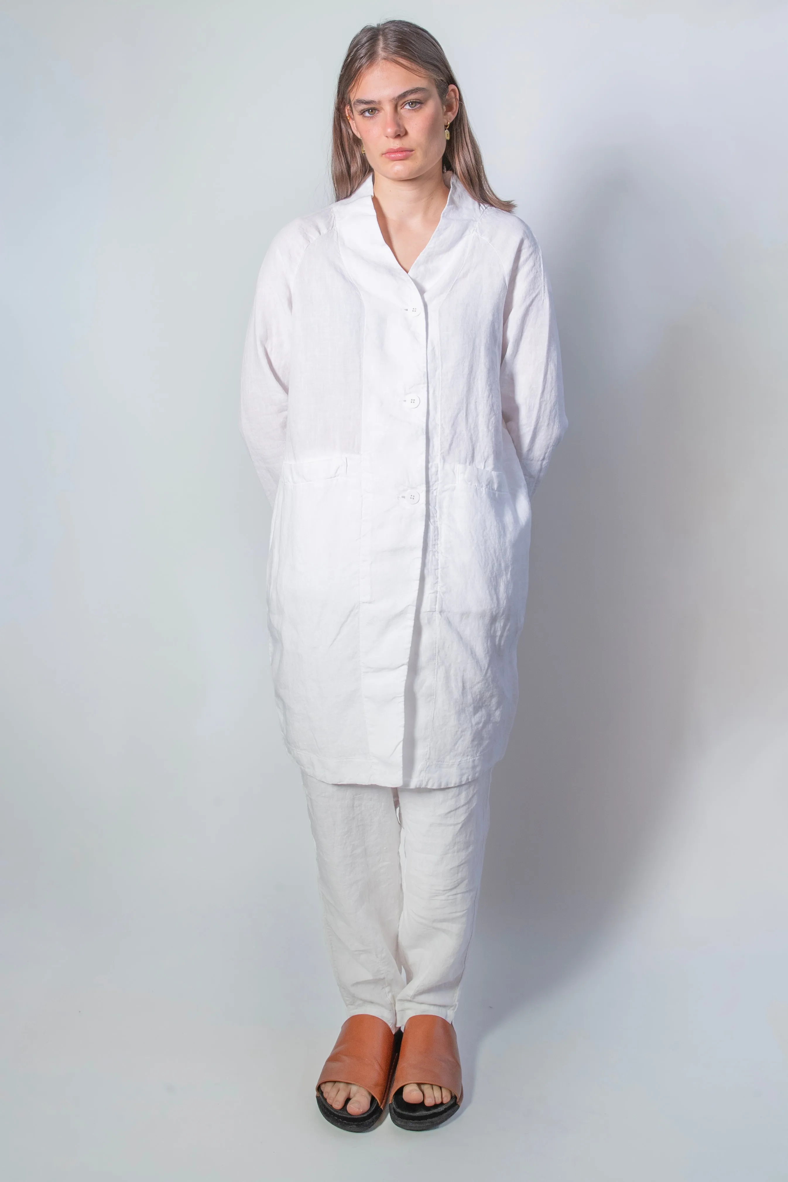 Transit Par Such Linen Coat in White