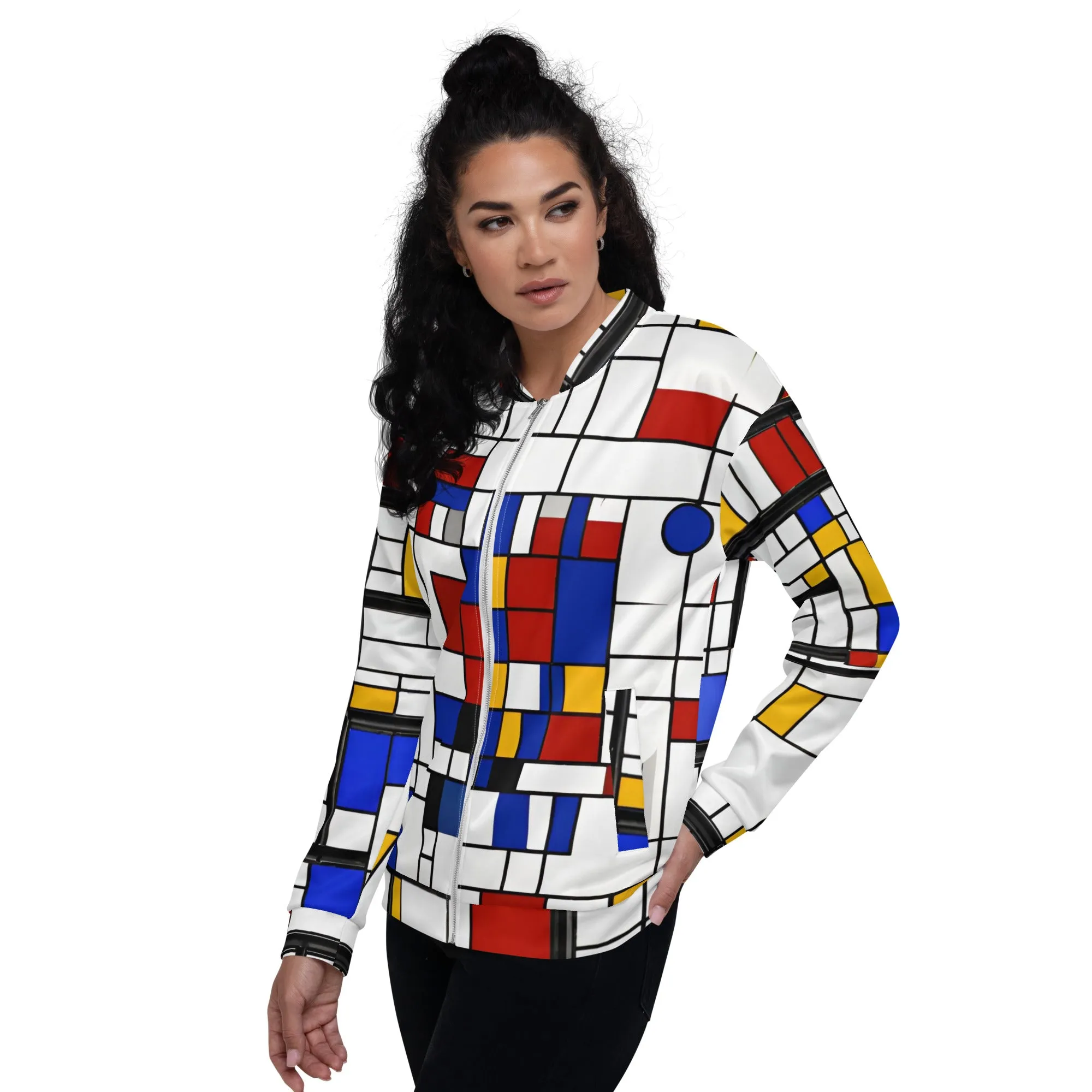 Unisex Bomber Jacket / Piet Mondrian jacket (AI created)