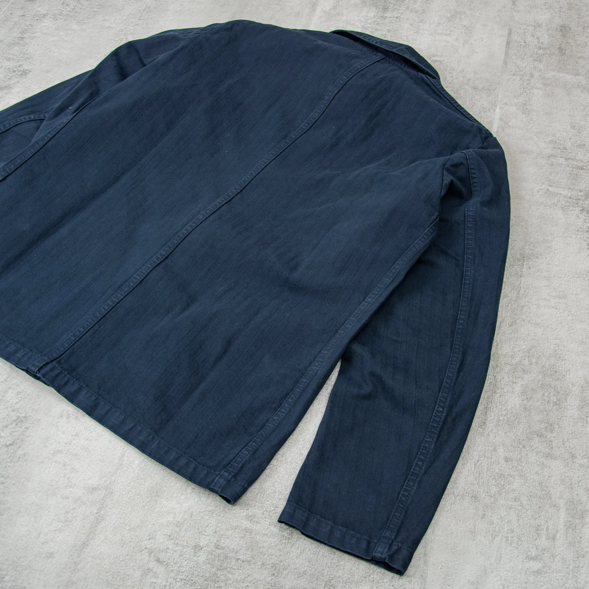 Vetra Heringbone Workwear Jacket Style 5 - Navy