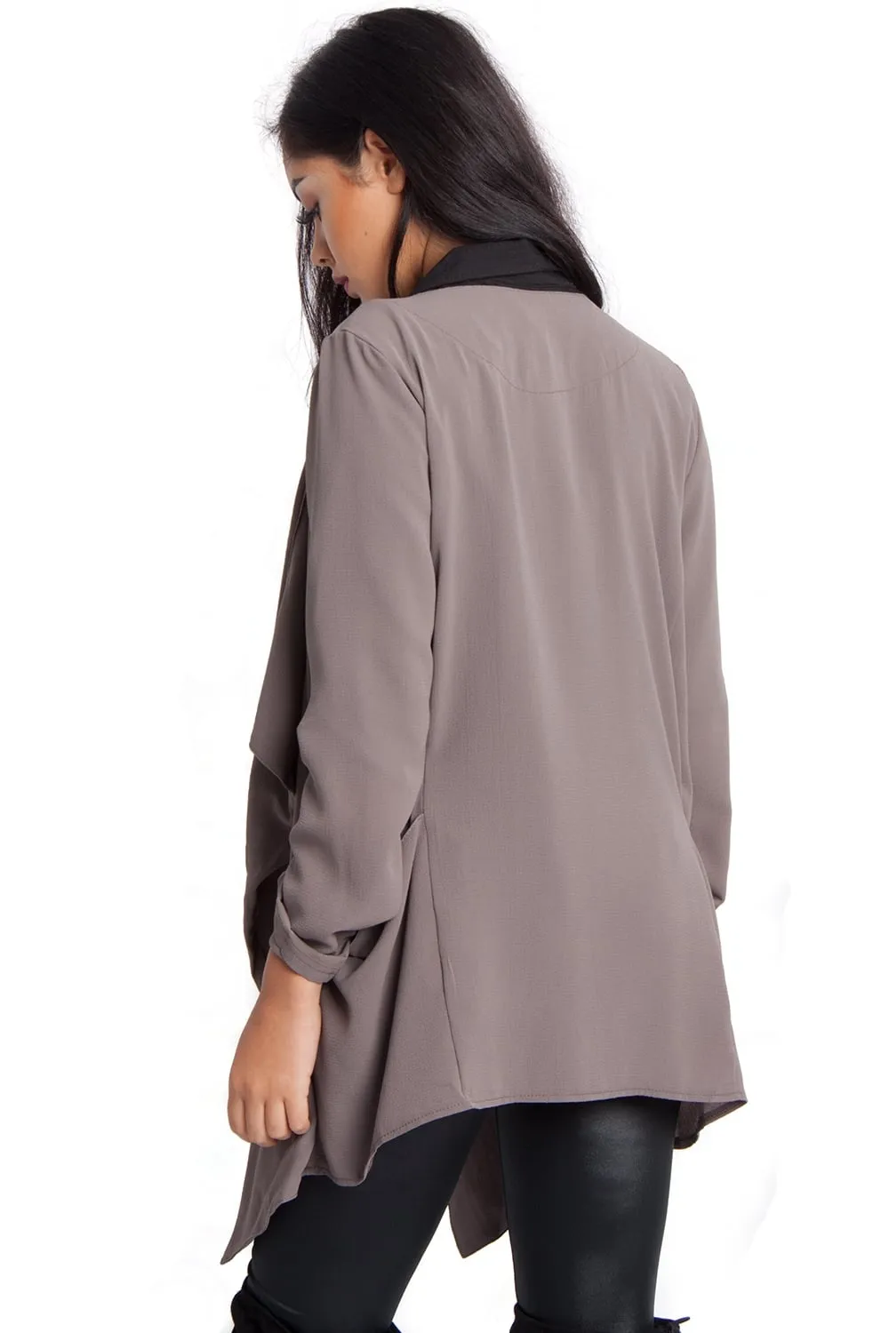 Waterfall Chiffon Duster Jacket