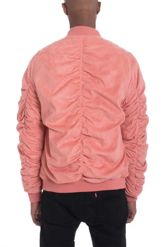 Weiv Mirosuede Scrunched Bomber Jacket