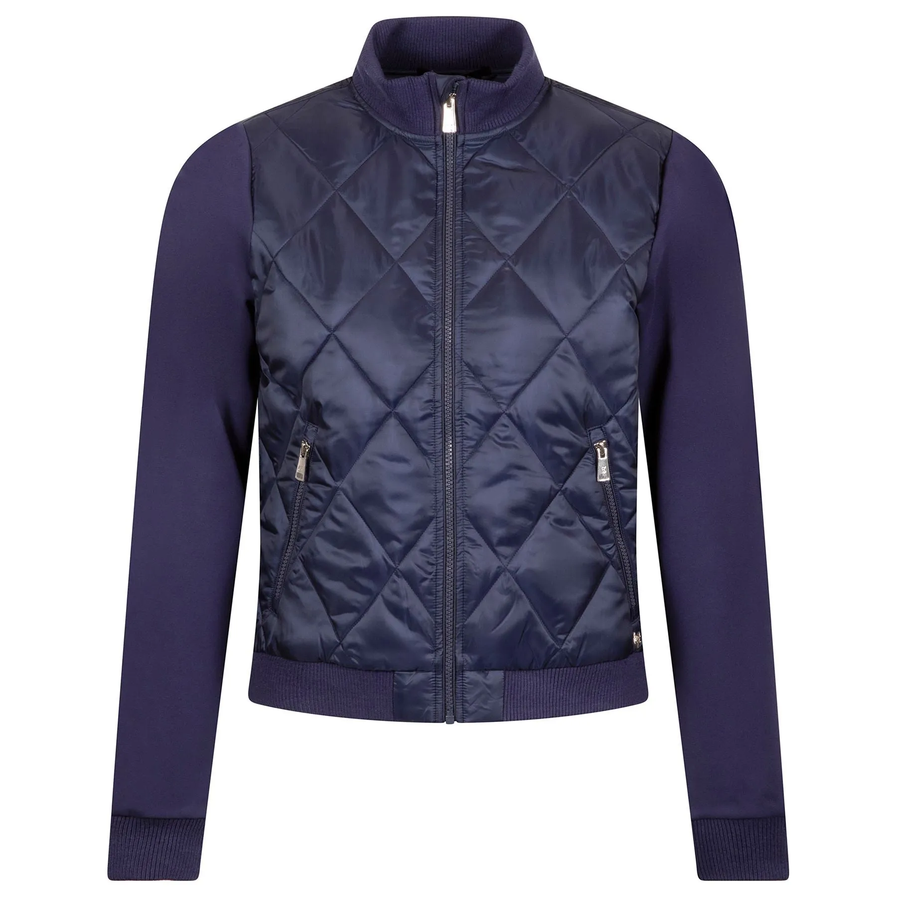 Womens Aries Diamond Quilted Hybrid Jacket Maltese Blue - AW24