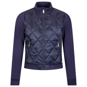 Womens Aries Diamond Quilted Hybrid Jacket Maltese Blue - AW24