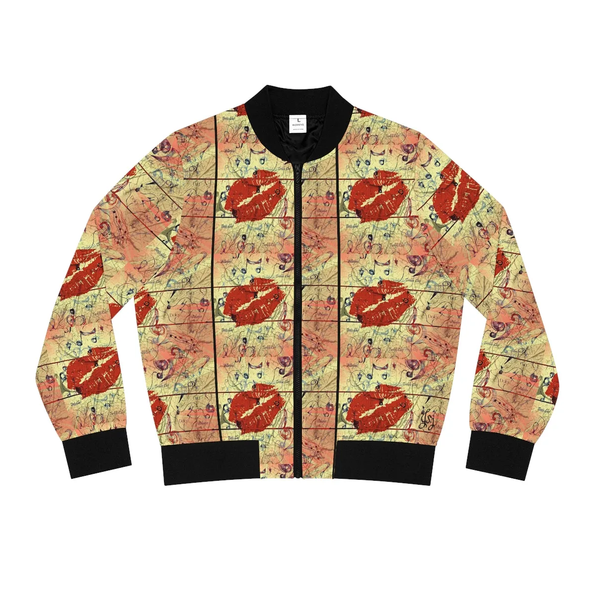 Women's Bomber Jacket (AOP) LOVE 4 MUSIC