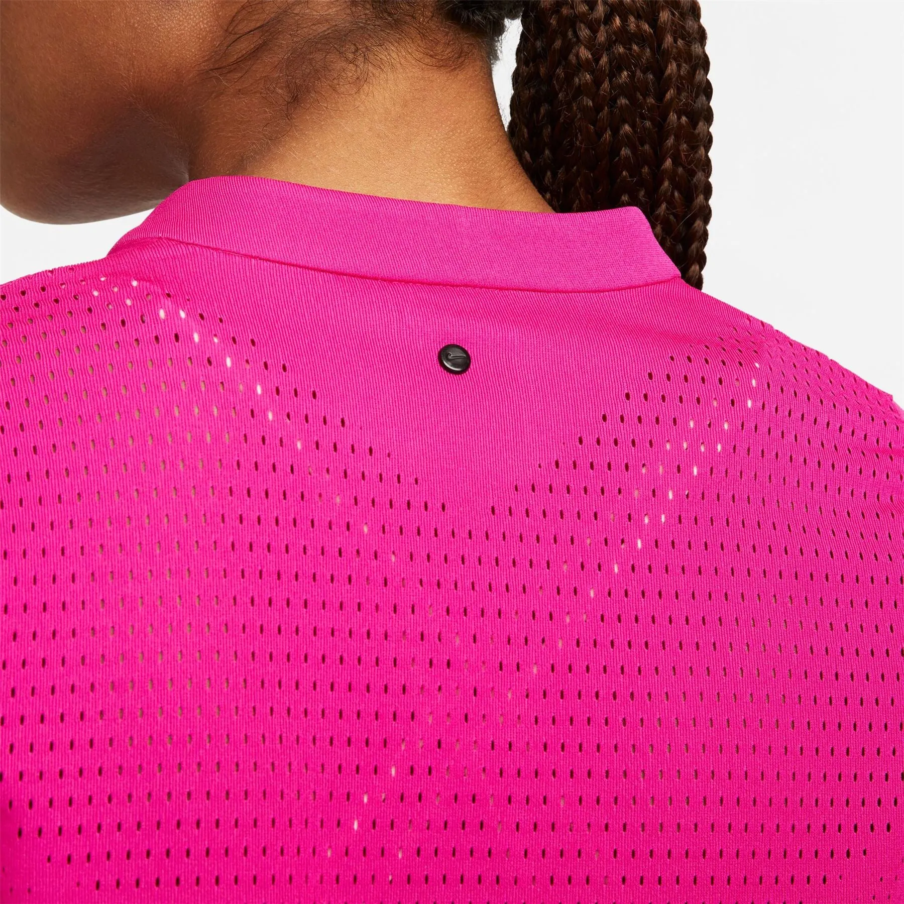 Womens Dri-Fit ADV Ace LS Polo Pink Prime - SS22