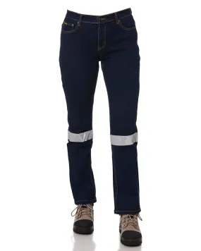 Womens Taped Stretch Jeans - Denim