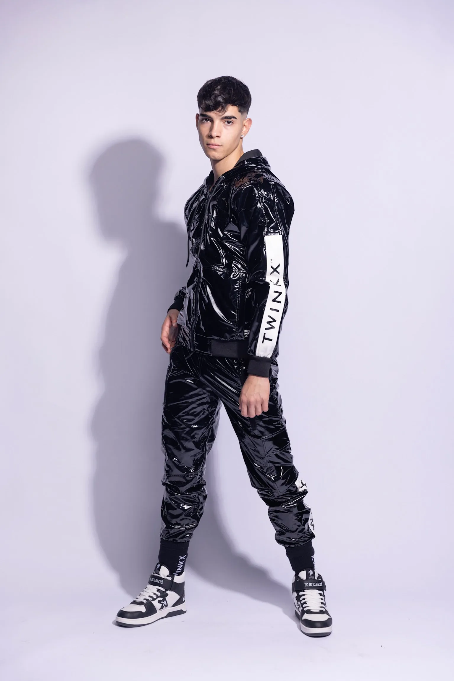 Y2050 jacket I black/white I PVC