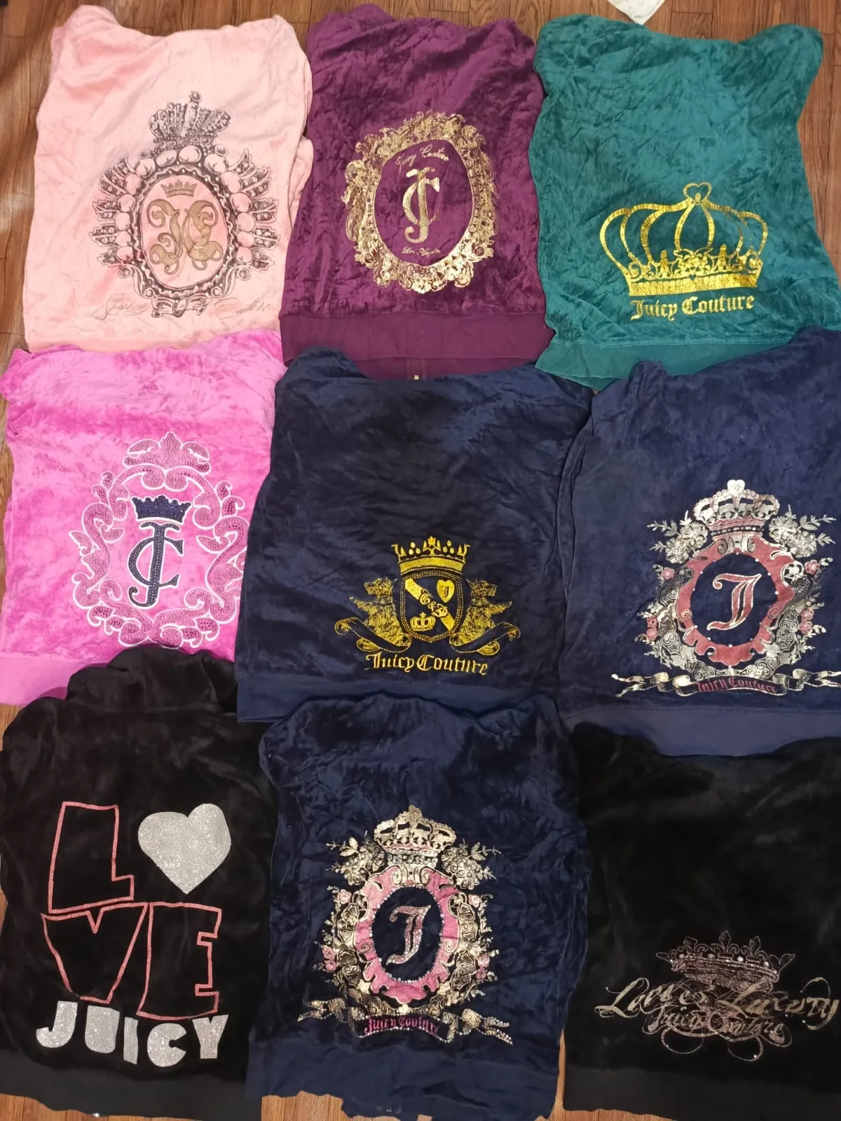 Y2k juicy couture hoodie 10 pcs