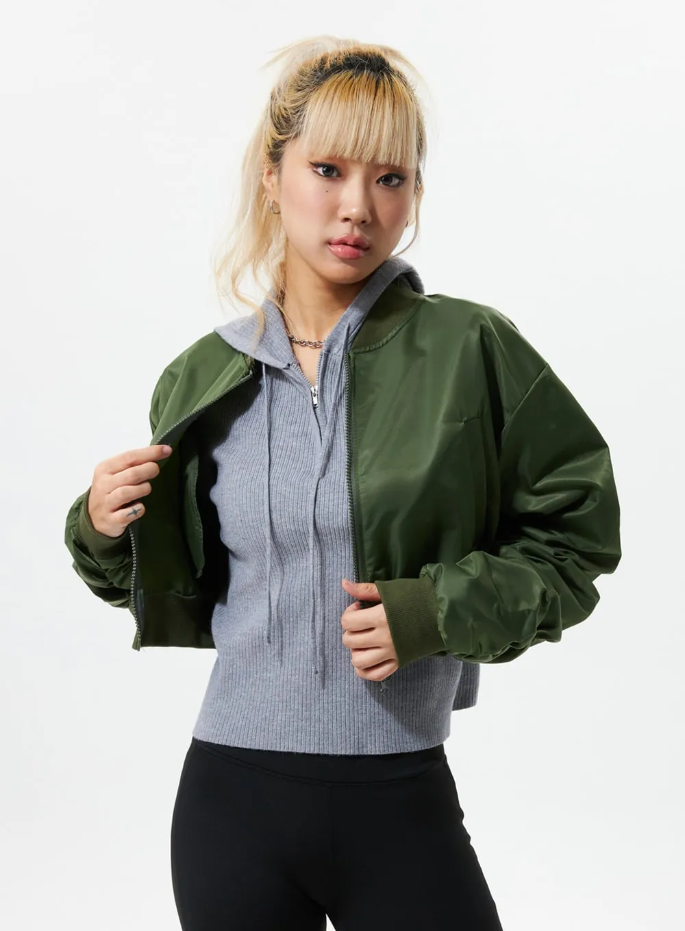 Zip-Up Bomber Jacket IS319